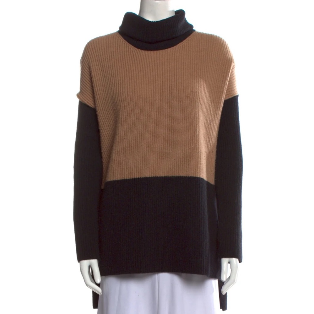 Vince Colorblock Pattern Turtleneck Sweater XS